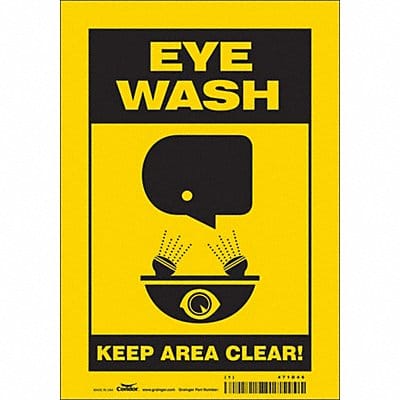 Safety Sign 10 in x 7 in Vinyl