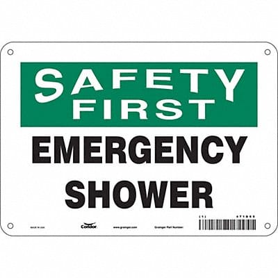 Safety Sign 7 in x 10 in Polyethylene