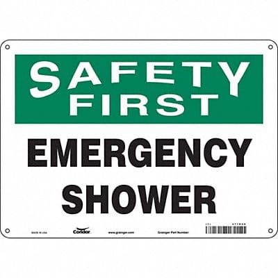 Safety Sign 10 in x 14 in Polyethylene