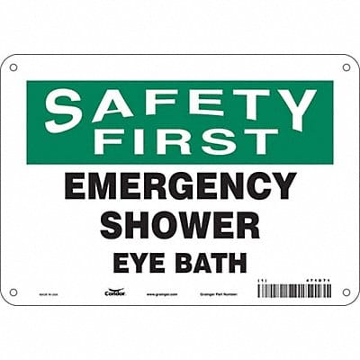 Safety Sign 7 in x 10 in Aluminum