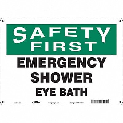 Safety Sign 10 in x 14 in Aluminum