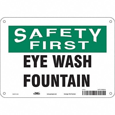 Safety Sign 7 in x 10 in Polyethylene