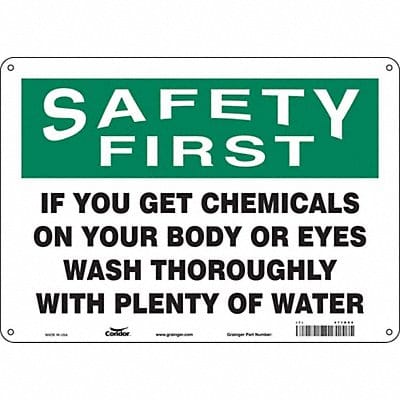 Safety Sign 10 in x 14 in Aluminum