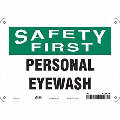 Safety Sign 7 in x 10 in Aluminum