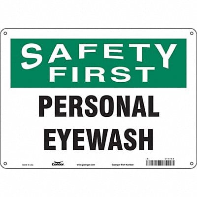 Safety Sign 10 in x 14 in Aluminum
