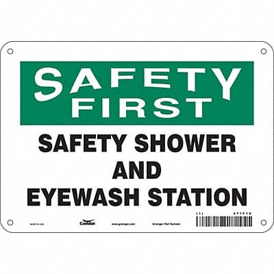 Safety Sign 7 in x 10 in Aluminum
