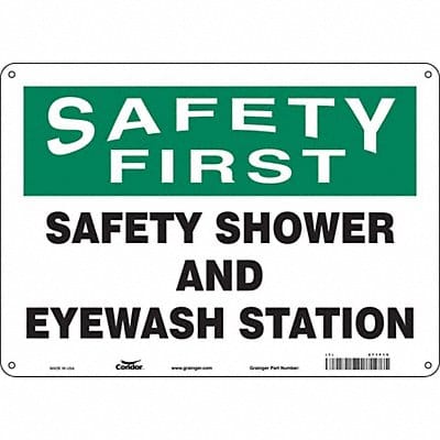 Safety Sign 10 in x 14 in Polyethylene