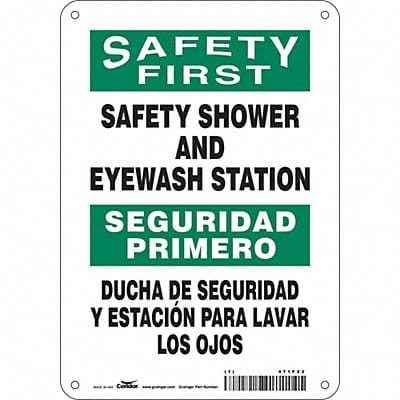 Safety Sign 10 in x 7 in Polyethylene