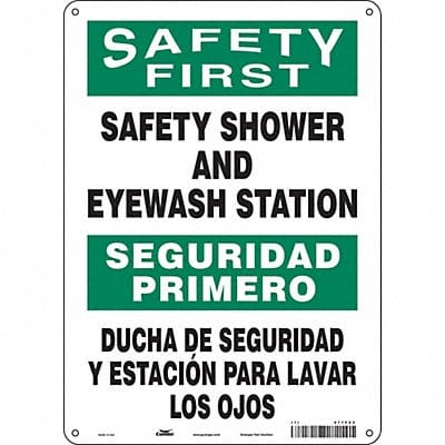 Safety Sign 14 in x 10 in Polyethylene