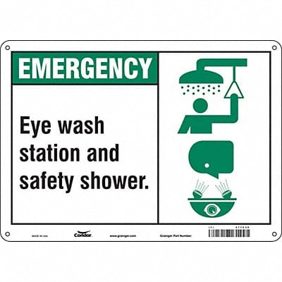 Safety Sign 10 in x 14 in Polyethylene
