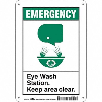 Safety Sign 10 in x 7 in Polyethylene