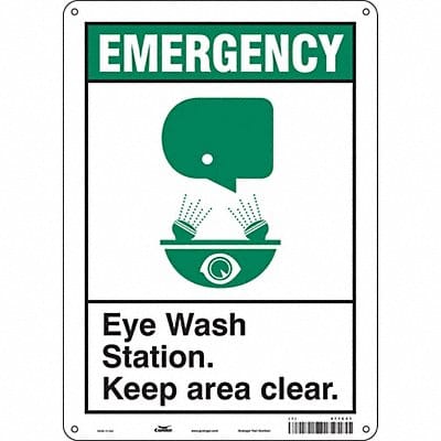 Safety Sign 14 in x 10 in Polyethylene