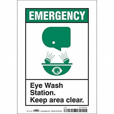 Safety Sign 10 in x 7 in Vinyl