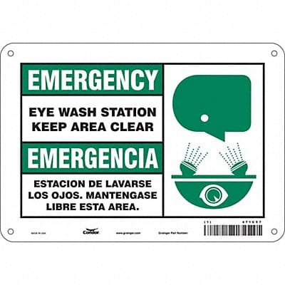 Safety Sign 7 in x 10 in Polyethylene