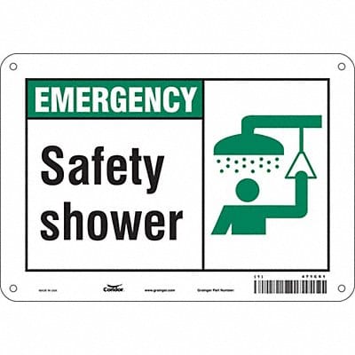 Safety Sign 7 in x 10 in Aluminum