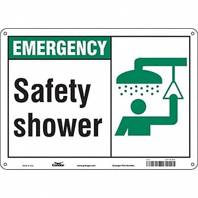 Safety Sign 10 in x 14 in Aluminum