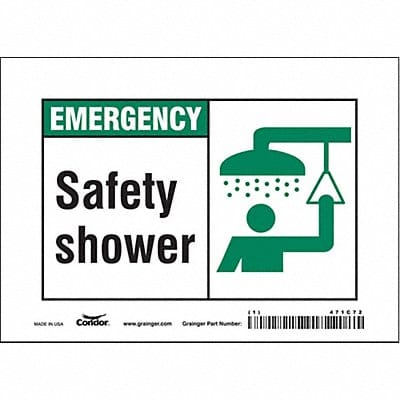 Safety Sign 5 in x 7 in Vinyl