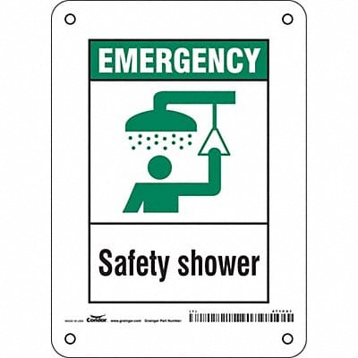 Safety Sign 7 in x 5 in Polyethylene