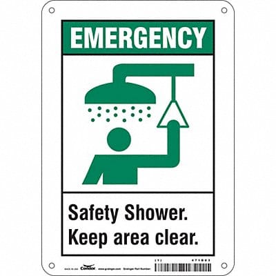 Safety Sign 10 in x 7 in Polyethylene