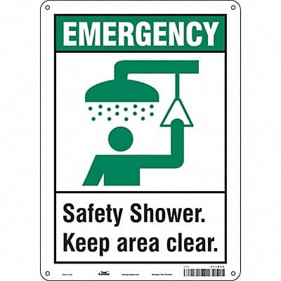 Safety Sign 14 in x 10 in Polyethylene