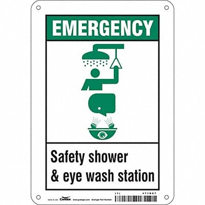 Safety Sign 10 in x 7 in Aluminum