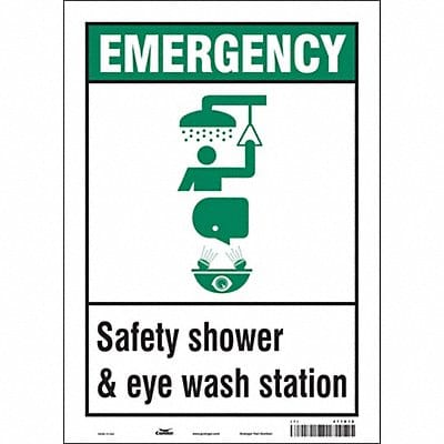 Safety Sign 14 in x 10 in Vinyl