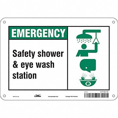 Safety Sign 7 in x 10 in Aluminum