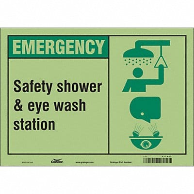 Safety Sign 10 in x 14 in Glow Vinyl