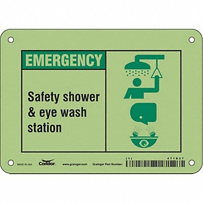 Safety Sign 5 in x 7 in Aluminum