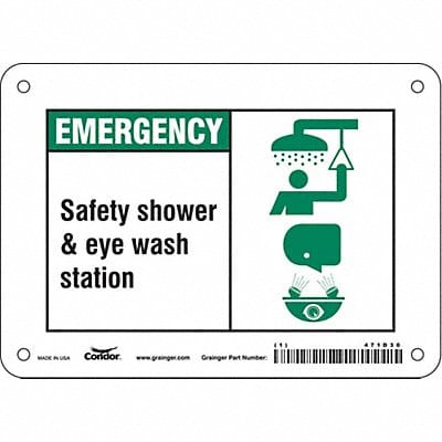 Safety Sign 5 in x 7 in Polyethylene