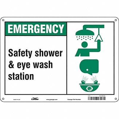 Safety Sign 10 in x 14 in Polyethylene