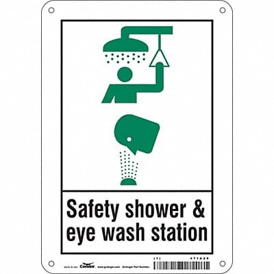 Safety Sign 10 in x 7 in Polyethylene