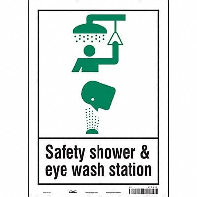 Safety Sign 14 in x 10 in Vinyl