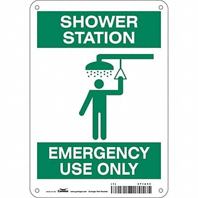Safety Sign 10 in x 7 in Aluminum
