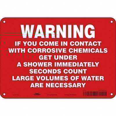 Safety Sign 7 inx10 in Polyethylene