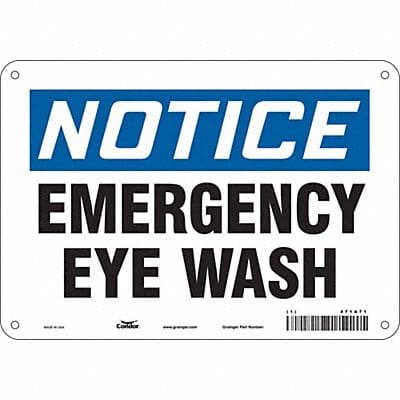 Safety Sign 7 in x 10 in Aluminum