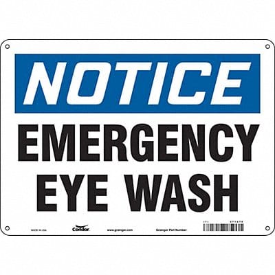 Safety Sign 10 in x 14 in Polyethylene