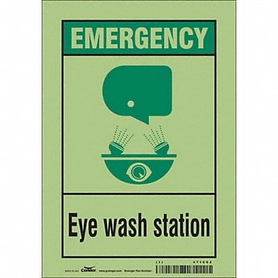 Safety Sign 10 in x 7 in Glow Vinyl