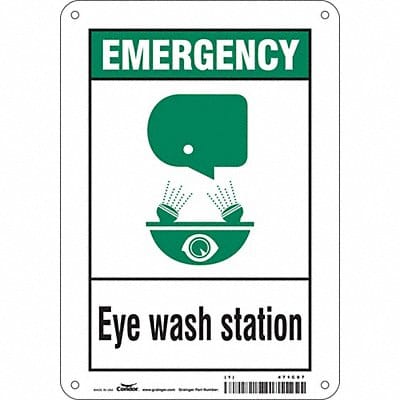 Safety Sign 10 in x 7 in Polyethylene