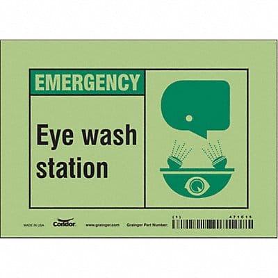 Safety Sign 5 in x 7 in Glow Vinyl