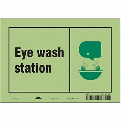 Safety Sign 7 in x 10 in Glow Vinyl
