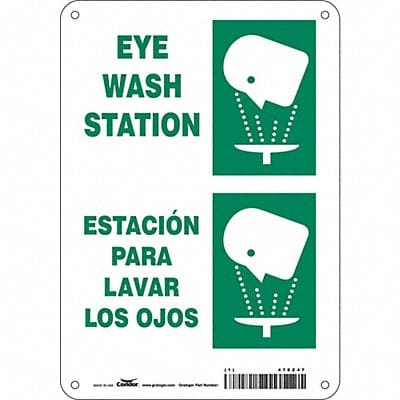 Safety Sign 10 in x 7 in Aluminum