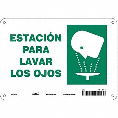 Safety Sign 7 in x 10 in Polyethylene