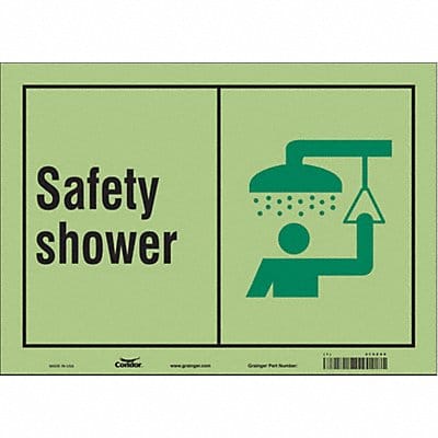 Safety Sign 10 in x 14 in Glow Vinyl