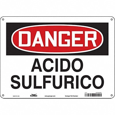 Safety Sign 10 in x 14 in Aluminum