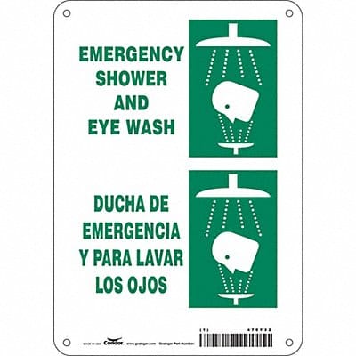Safety Sign 10 in x 7 in Polyethylene