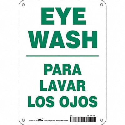 Safety Sign 10 in x 7 in Polyethylene