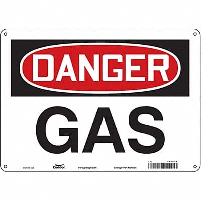 Safety Sign 10 in x 14 in Aluminum