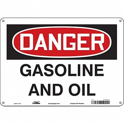 Safety Sign 10 in x 14 in Aluminum