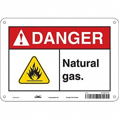 Safety Sign 7 in x 10 in Aluminum